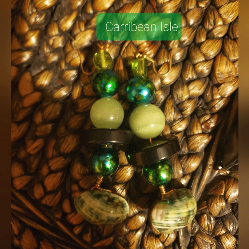 Handmade "Caribbean Isle" Earring Set